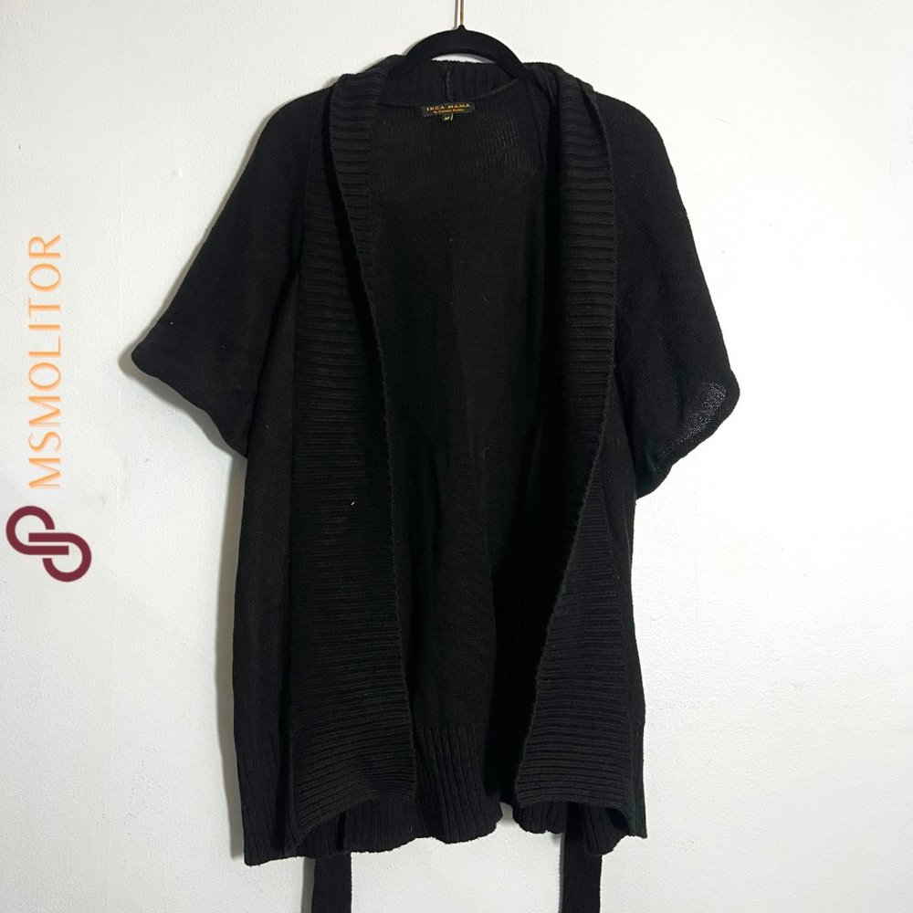 Inca Mama by Carmela Pinillos Women's Medium Black Cardigan Covering